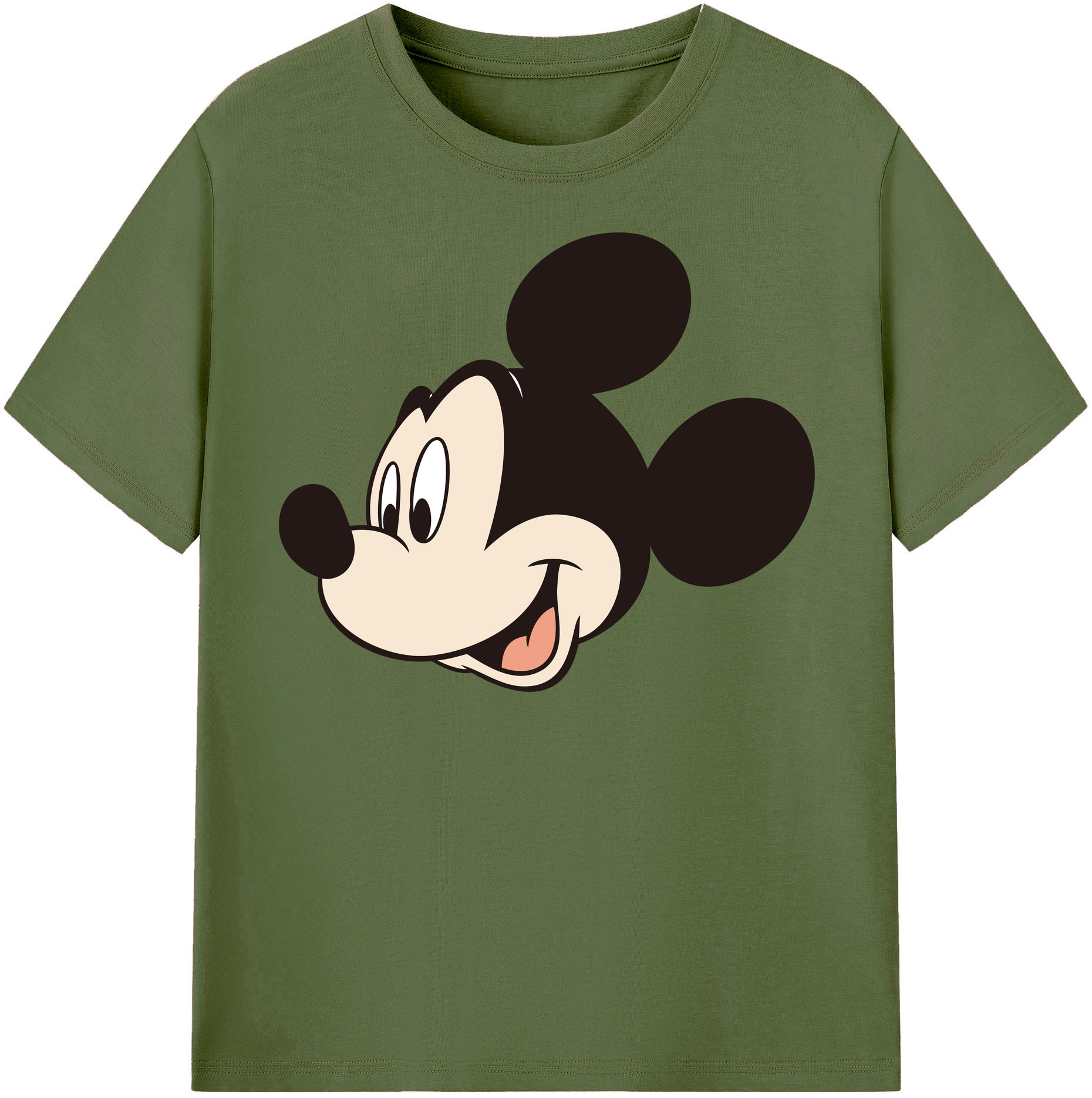 （画像用） ミッキーマウス Mickey Mouse 綿100％半袖Tシャツ（フロントプリント）